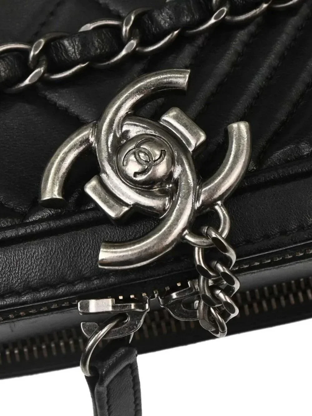 Chanel Black Lambskin Coco Boy Camera Bag Small 179631